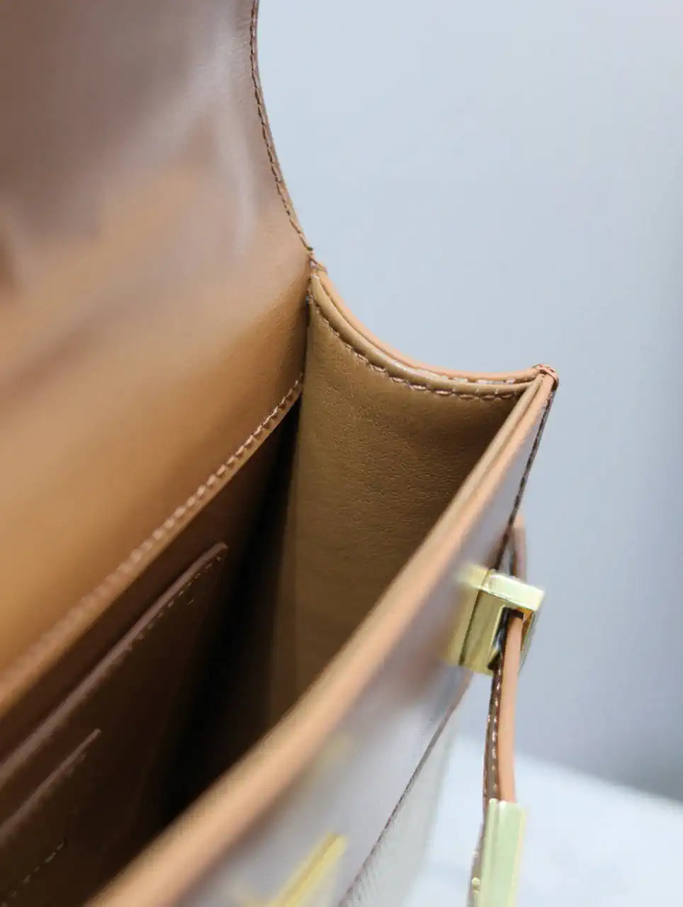 YSL 727766 MINI MANHATTAN IN box Saint Laurent Brown &Canvas