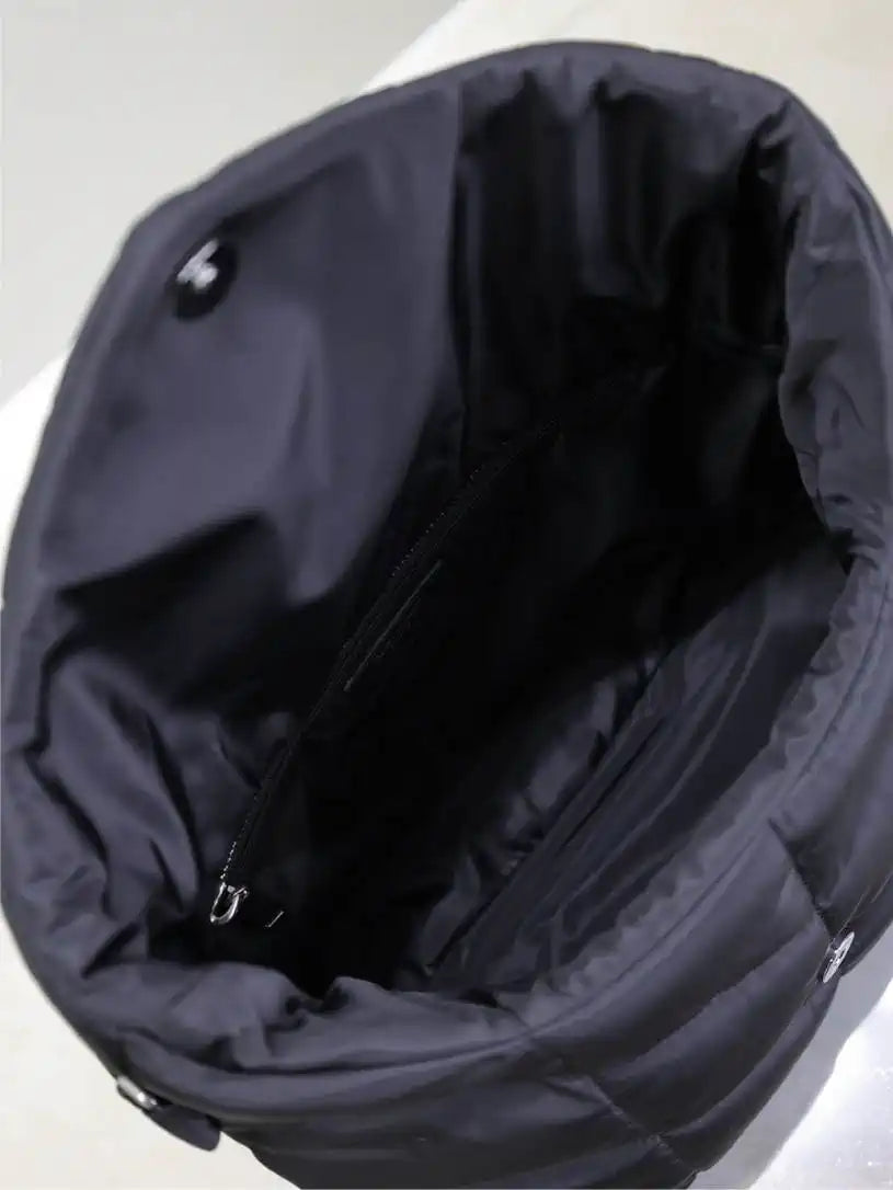 YSL 733630 Loulou puffer nylon Black Shoulder Bag