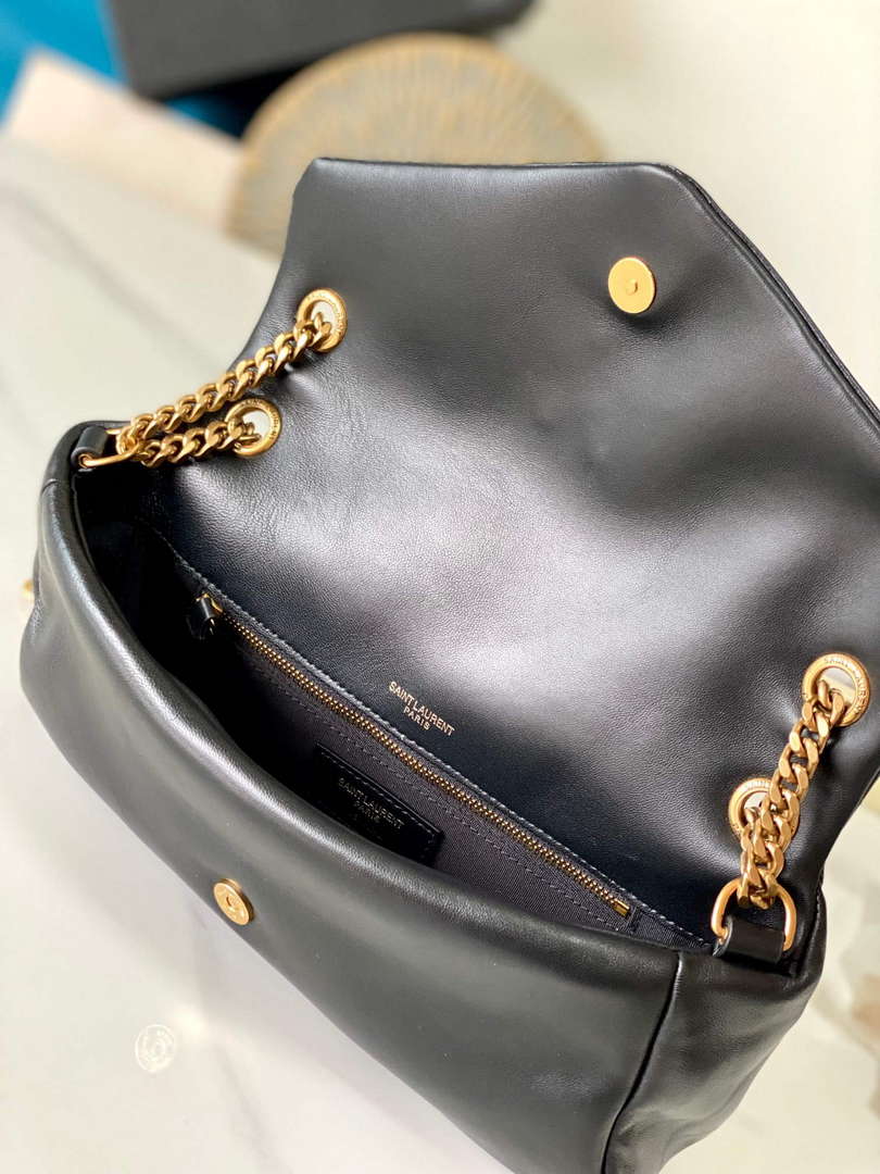 YSL 734153 Calypso In Lambskin Chain Bag Black