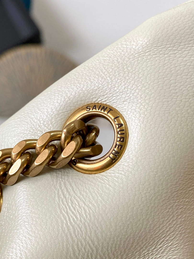 YSL 734153 Calypso In Lambskin Chain Bag White - Default Title - View 5