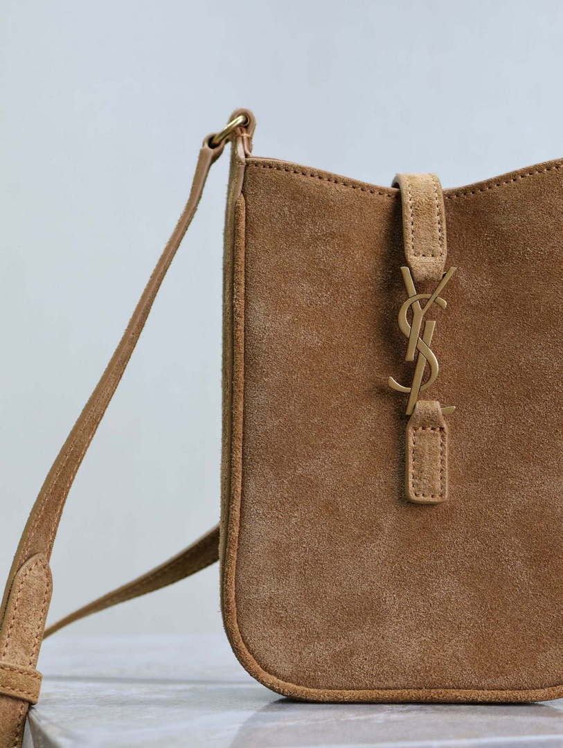 YSL 735214 LE 5A7 Supple Mini In Suede Brown