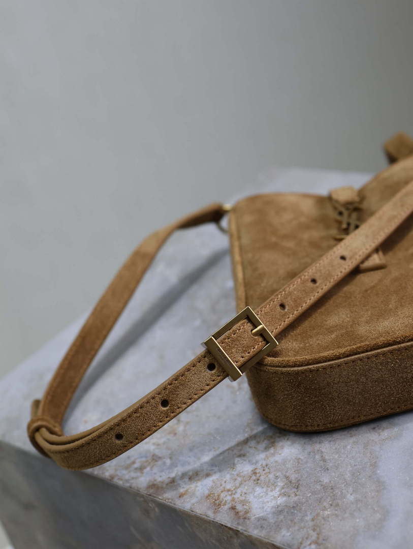 YSL 735214 LE 5A7 Supple Mini In Suede Brown