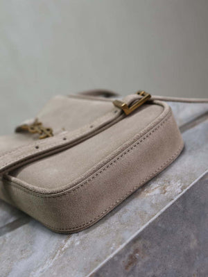 YSL 735214 LE 5A7 Supple Mini In Suede Gray - Default Title - View 8