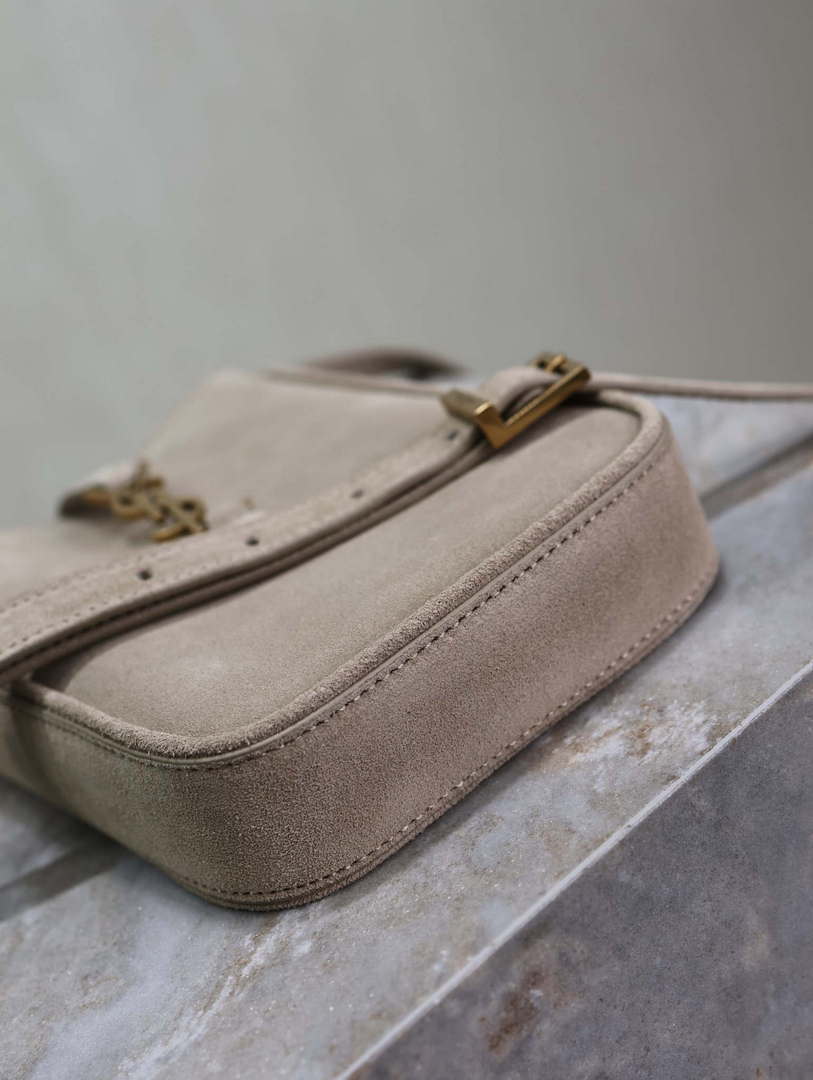 YSL 735214 LE 5A7 Supple Mini In Suede Gray - Default Title - View 8