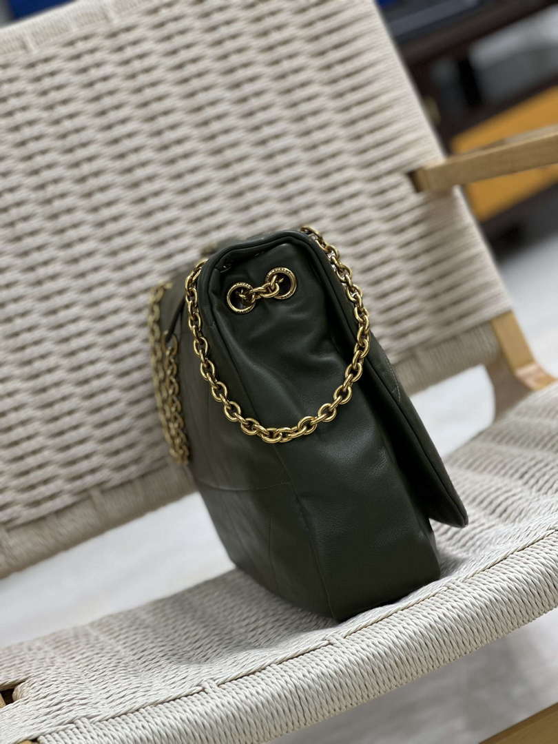 YSL 742431 JAMIE 4.3 In Lambskin Bag Dark Green