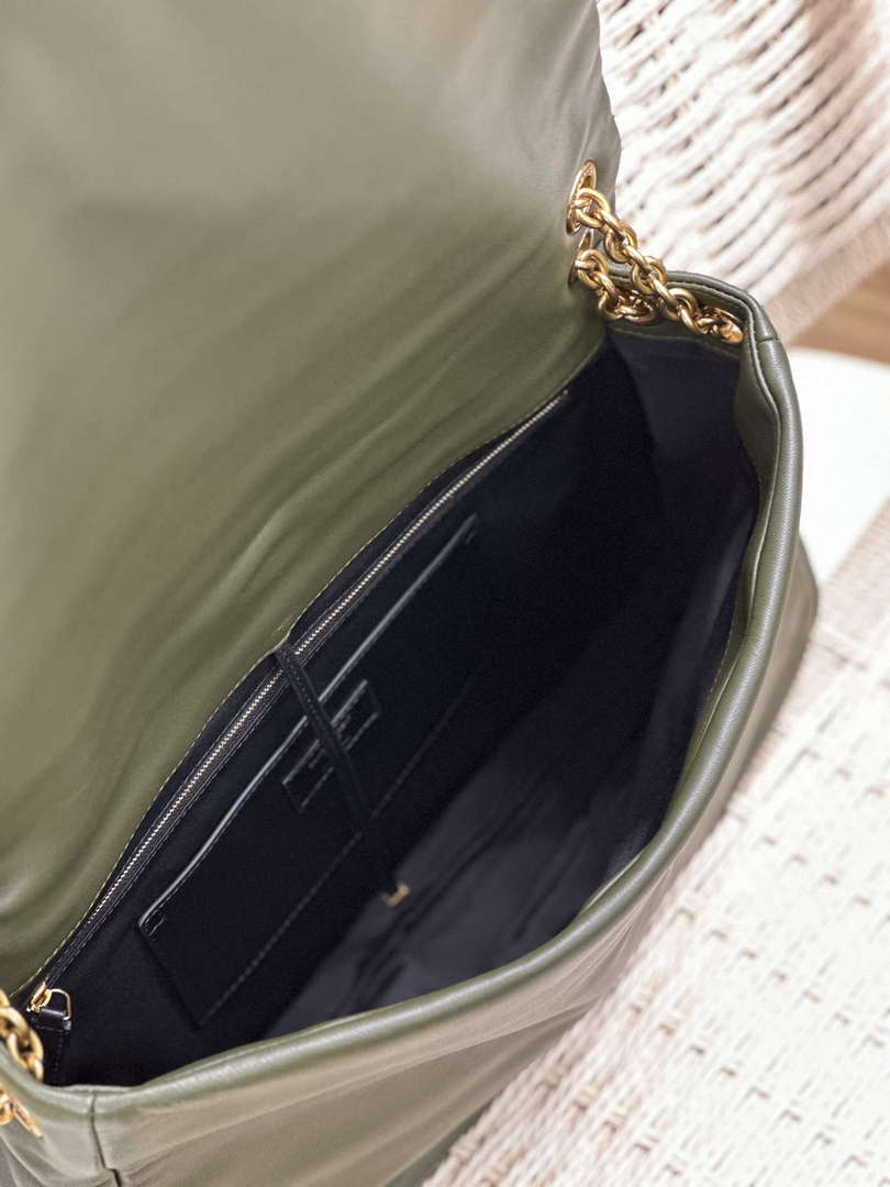 YSL 742431 JAMIE 4.3 In Lambskin Bag Dark Green