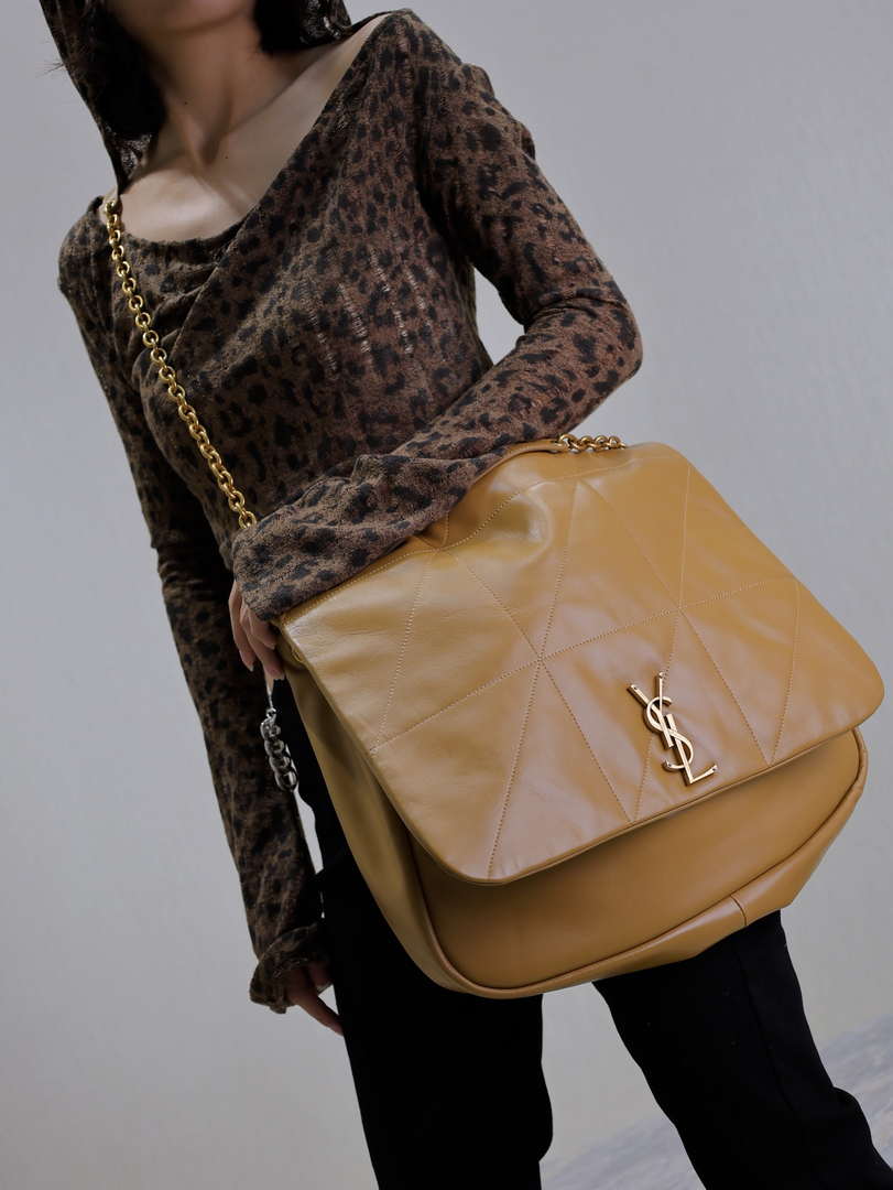 YSL 742431 JAMIE 4.3 In Lambskin Bag Earthy Yellow