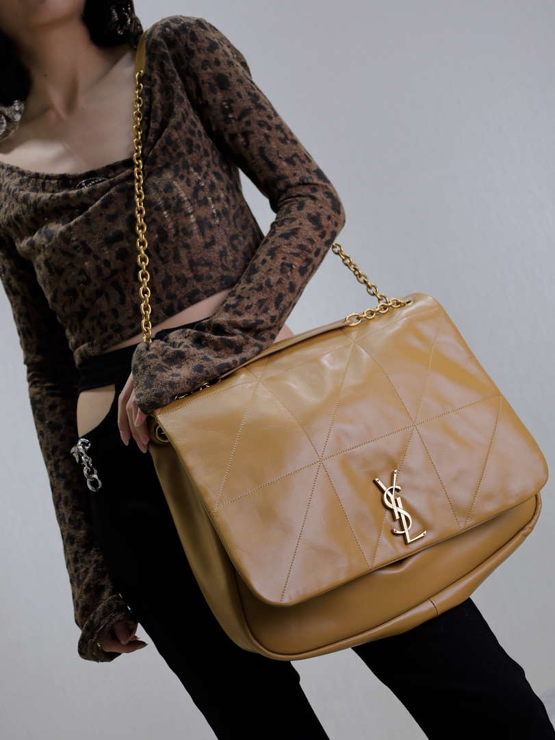 YSL 742431 JAMIE 4.3 In Lambskin Bag Earthy Yellow