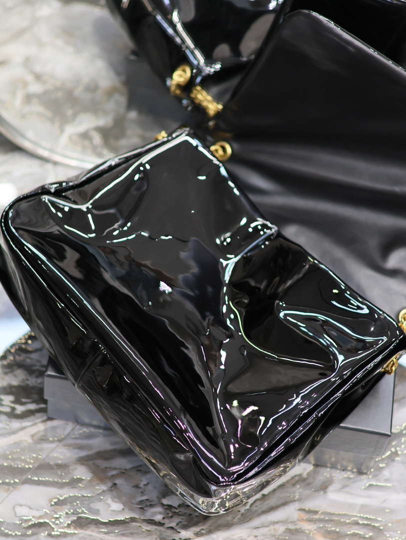 YSL 742431 JAMIE 4.3 In Patent leather Bag Black