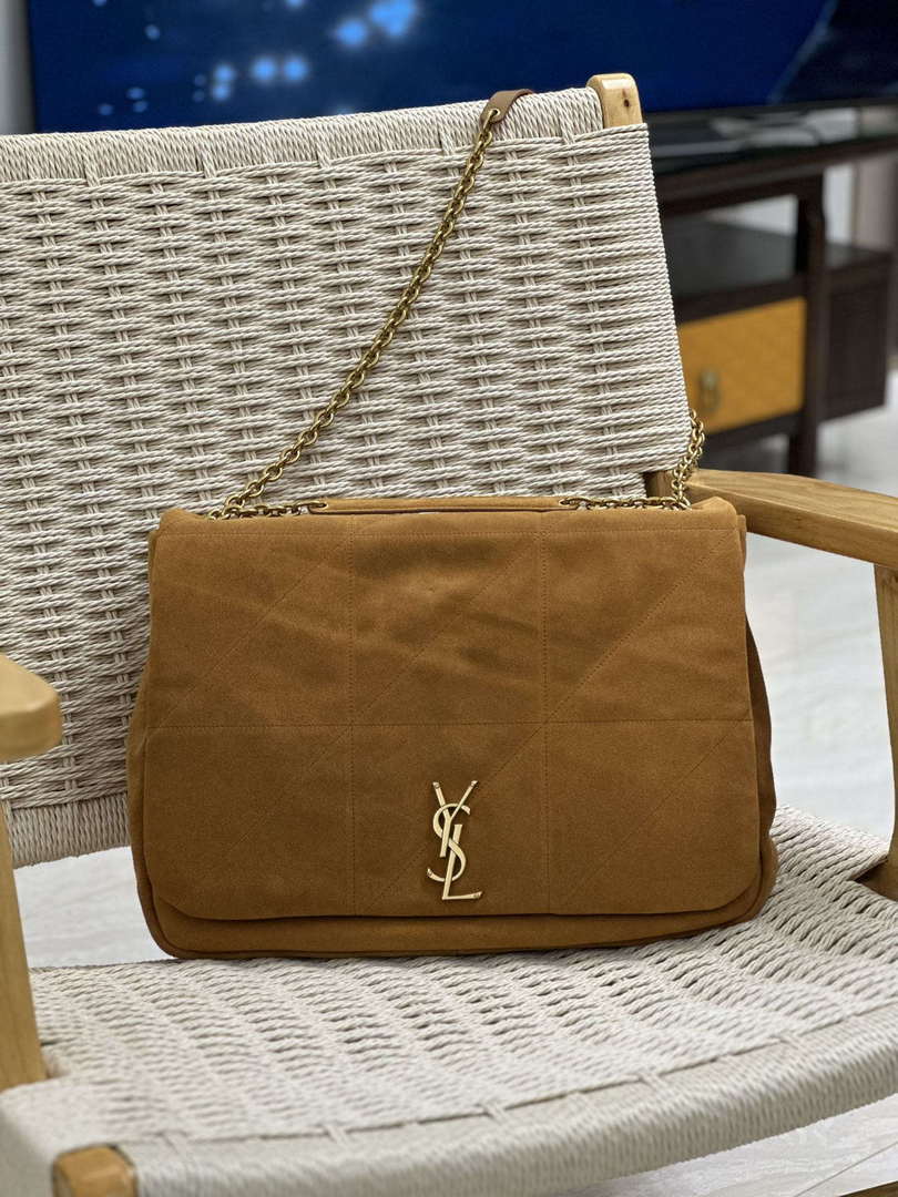 YSL 742431 JAMIE 4.3 In suede leather Bag Brown - Default Title - View 1