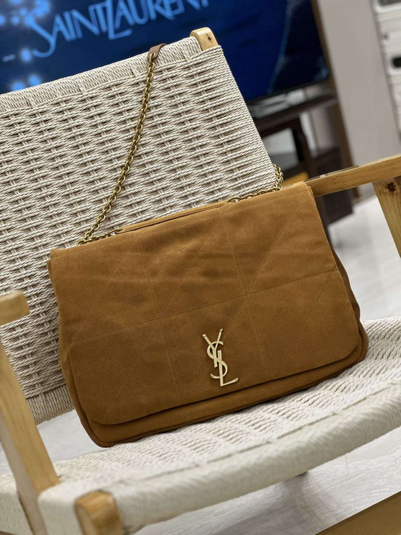 YSL 742431 JAMIE 4.3 In suede leather Bag Brown