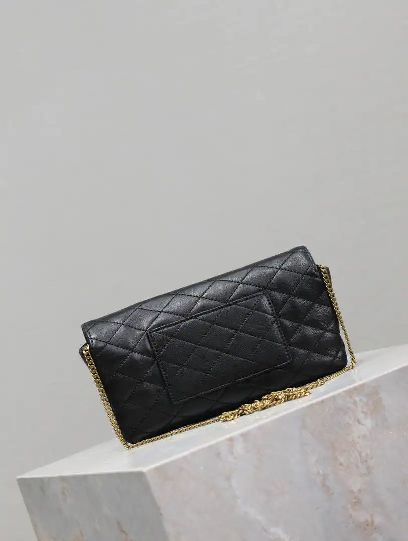 YSL 742579 GABY Chain bag in lambskin Black