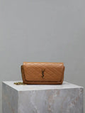 YSL 742579 GABY Chain bag in lambskin Brown