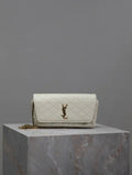 YSL 742579 GABY Chain bag in lambskin White