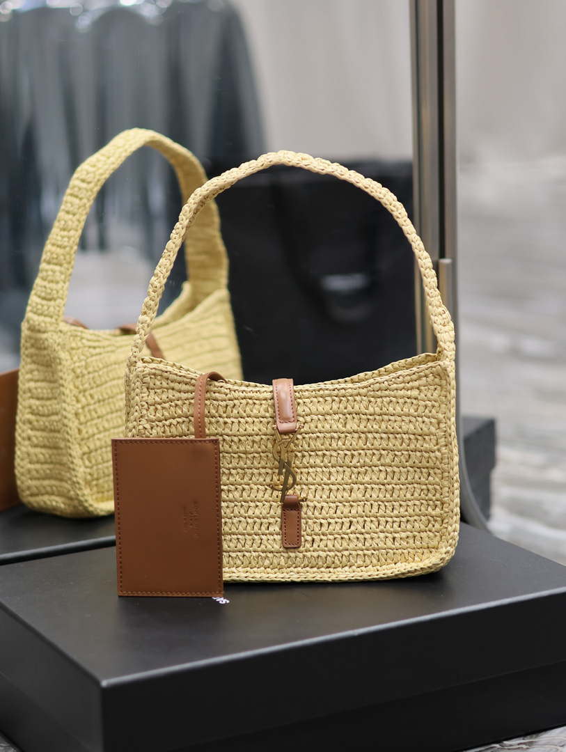 YSL 744292 Saint Laurent Le 5 ¨¤ 7 Mini In Raffia