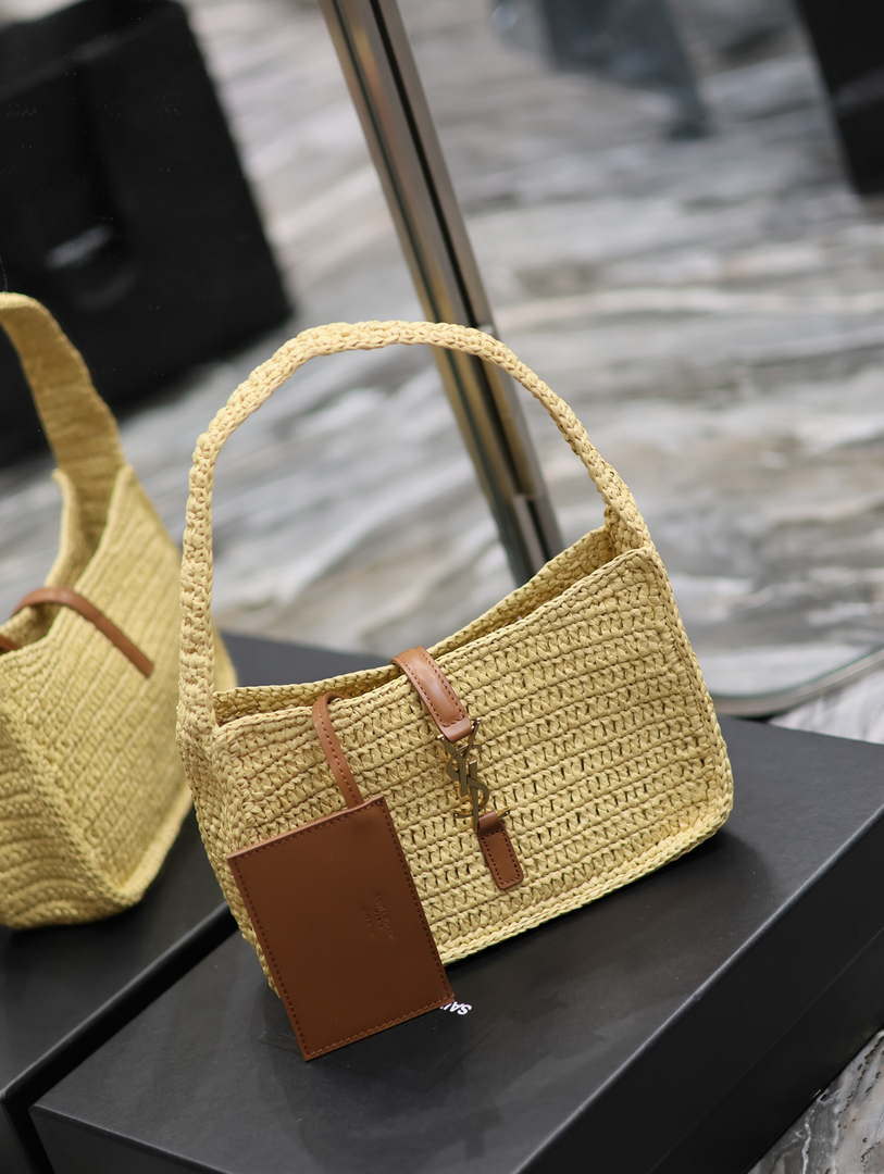 YSL 744292 Saint Laurent Le 5 ¨¤ 7 Mini In Raffia