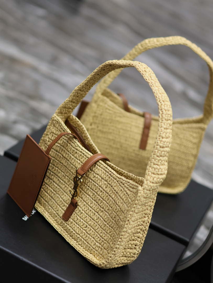 YSL 744292 Saint Laurent Le 5 ¨¤ 7 Mini In Raffia