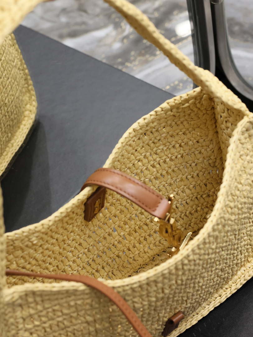 YSL 744292 Saint Laurent Le 5 ¨¤ 7 Mini In Raffia