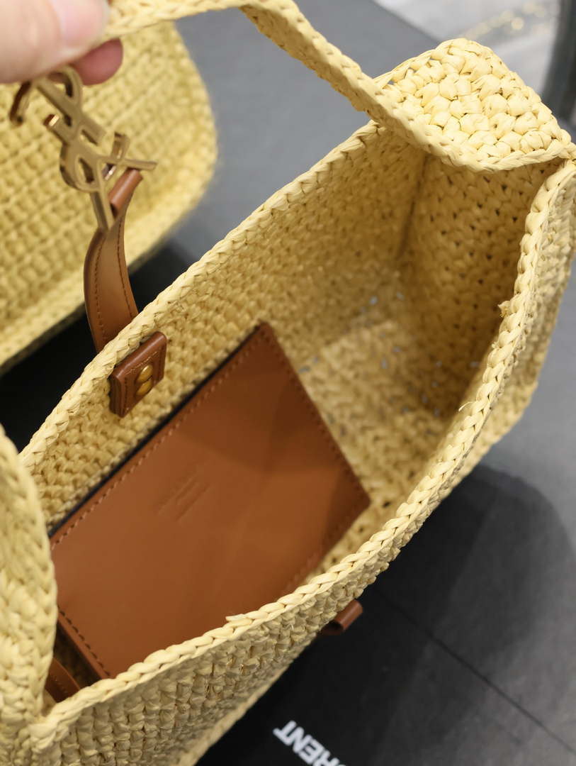 YSL 744292 Saint Laurent Le 5 ¨¤ 7 Mini In Raffia