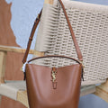 YSL 742828 Le 37 In Vegetable-Tanned Leather Brown - Default Title - View 1