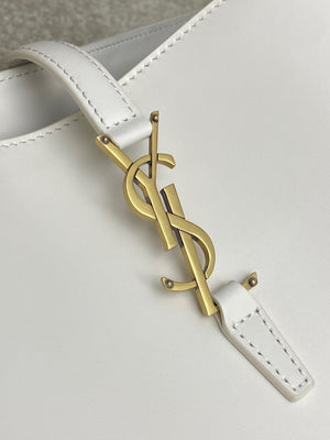 YSL 742828 Le 37 In Vegetable-Tanned Leather White - Default Title - View 5