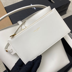 YSL 742828 Le 37 In Vegetable-Tanned Leather White - Default Title - View 7