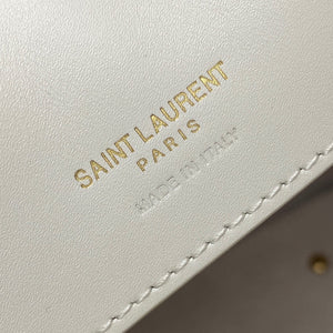 YSL 742828 Le 37 In Vegetable-Tanned Leather White - Default Title - View 9