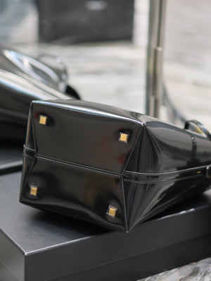 YSL 742828 Le 37 In Vegetable-Tanned Patent Leather Black - Default Title - View 9