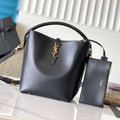 YSL 7428282 Le 37 Bucket In Shiny Leather Black - Default Title - View 1