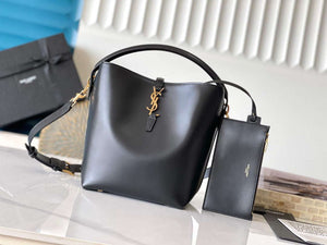 YSL 7428282 Le 37 Bucket In Shiny Leather Black - Default Title - View 1