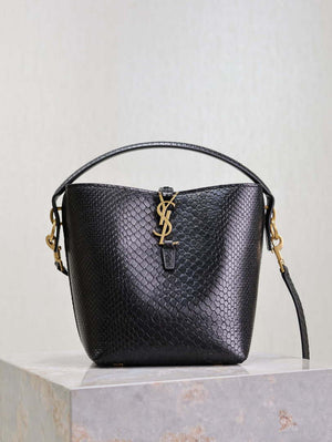 YSL 749036 LE 37 small in alligator Black snake print - Default Title - View 2