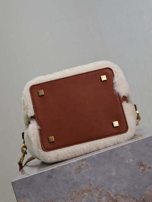 YSL 749036 LE 37 small in in Lambswool leather Beige - Default Title - View 9