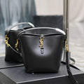 YSL 749036 LE 37 small in in shiny leather Black - Default Title - View 1