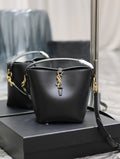 YSL 749036 LE 37 small in in shiny leather Black