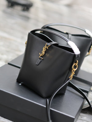 YSL 749036 LE 37 small in in shiny leather Black - Default Title - View 3