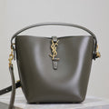 YSL 749036 LE 37 small in in shiny leather Dark green - Default Title - View 1