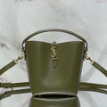 YSL 749036 LE 37 small in in shiny leather green - Default Title - View 1