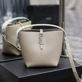 YSL 749036 LE 37 small in in shiny leather Grey - Default Title - View 1