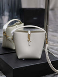 YSL 749036 LE 37 small in in shiny leather White