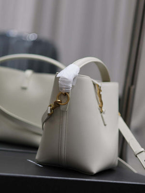 YSL 749036 LE 37 small in in shiny leather White - Default Title - View 4
