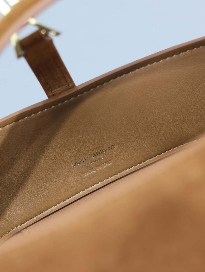 YSL 749036 LE 37 small in suede leather Brown