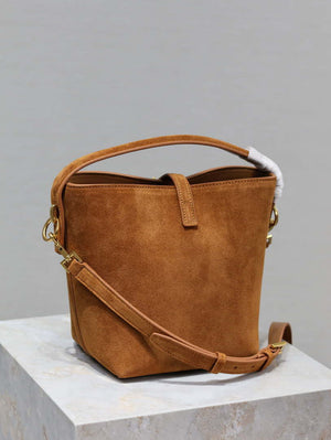 YSL 749036 LE 37 small in suede leather Brown - Default Title - View 8