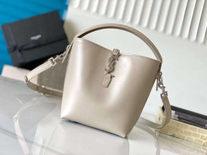 YSL 7490362 Le 37 Small In Shiny Leather Apricot - Default Title - View 1