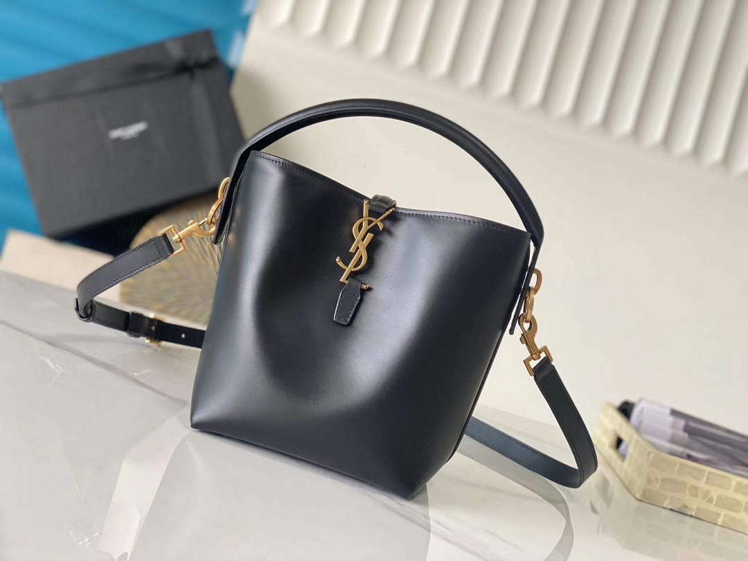 YSL 7490362 Le 37 Small In Shiny Leather Black - Default Title - View 2