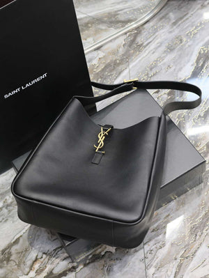 YSL 753837 Le 5 ¨¤ 7 Supple Large In Smooth Leather Black - Default Title - View 8