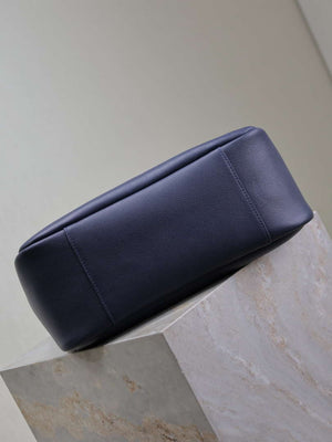 YSL 753837 Le 5 ¨¤ 7 Supple Large In Smooth Leather Blue - Default Title - View 9