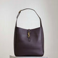 YSL 753837 Le 5 ¨¤ 7 Supple Large In Smooth Leather Dark Brown - Default Title - View 1