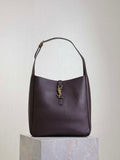 YSL 753837 Le 5 ¨¤ 7 Supple Large In Smooth Leather Dark Brown