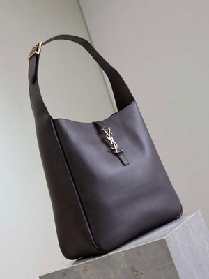 YSL 753837 Le 5 ¨¤ 7 Supple Large In Smooth Leather Dark Brown - Default Title - View 4