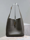 YSL 753837 Le 5 ¨¤ 7 Supple Large In Smooth Leather Drak Green